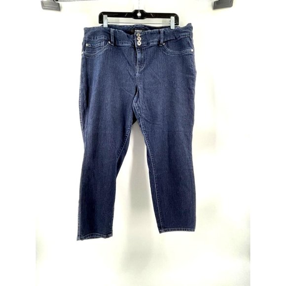 torrid Denim - Torrid Women's Plus Tapered Mid Rise Dark Wash Denim Jeggings Jeans Size 20